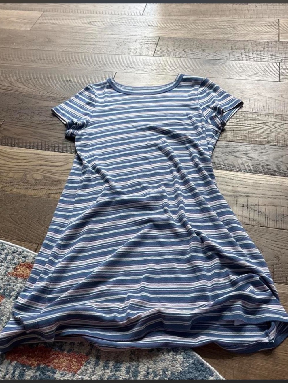 American Eagle Outfitters Blue Striped Tee Tshirt Bodycon Dress